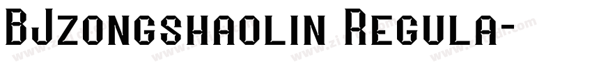 BJzongshaolin Regula字体转换